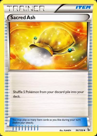 Sacred Ash 96/106 Flashfire Pokemon card