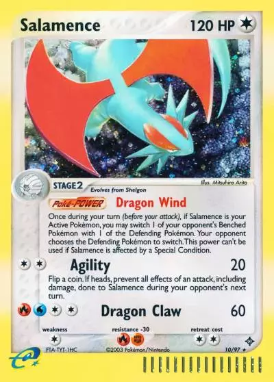 Salamence 10/97 Dragon Pokemon card