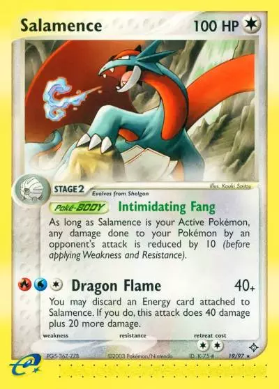 Salamence 19/97 Dragon Pokemon card