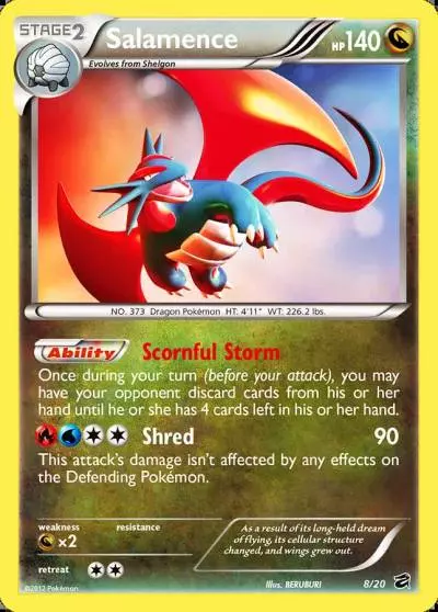 Salamence 8/20 Dragon Vault Pokemon card