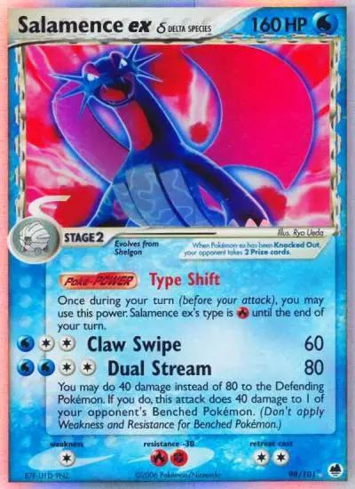 Salamence ex δ 98/101 Dragon Frontiers Pokemon card