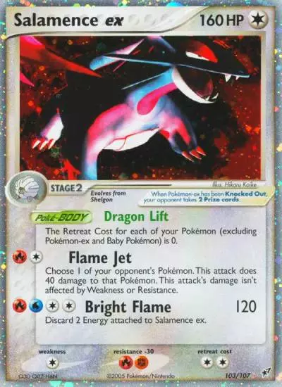 Salamence ex 103/107 Deoxys Pokemon card