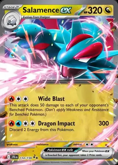 Salamence ex 114/159 Journey Together Pokemon card