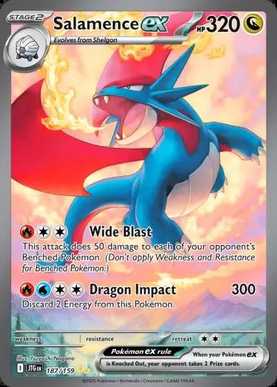 Salamence ex 187/159 Journey Together Pokemon card
