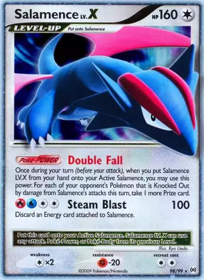 Salamence LV.X 98/99 Arceus Pokemon card