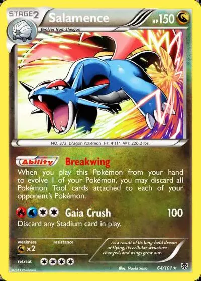 Salamence 64/101 Plasma Blast Pokemon card