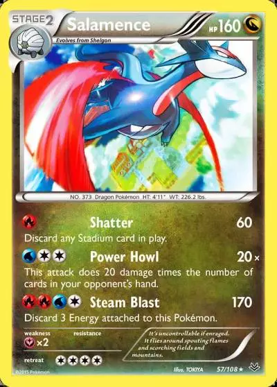 Salamence 57/108 Roaring Skies Pokemon card
