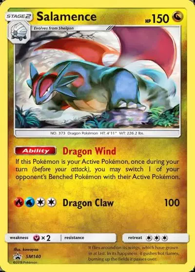 Salamence SM140/248 SM Black Star Promos Pokemon card
