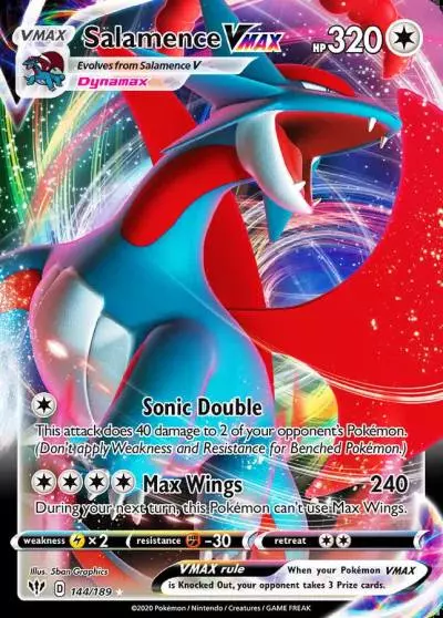 Salamence VMAX 144/189 Darkness Ablaze Pokemon card