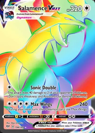 Salamence VMAX 194/189 Darkness Ablaze Pokemon card