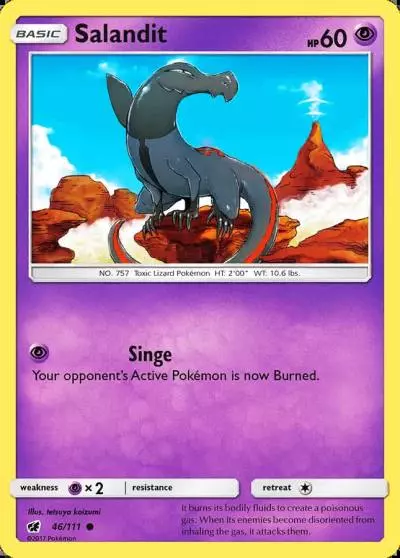 Salandit 46/111 Crimson Invasion Pokemon card