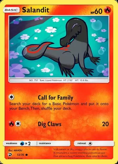 Salandit 13/70 Dragon Majesty Pokemon card