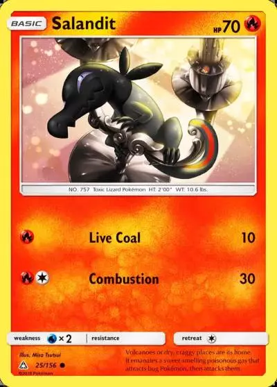 Salandit 25/156 Ultra Prism Pokemon card
