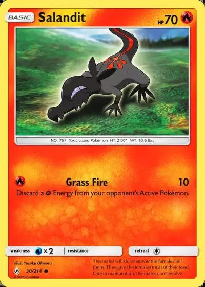 Salandit 30/214 Unbroken Bonds Pokemon card