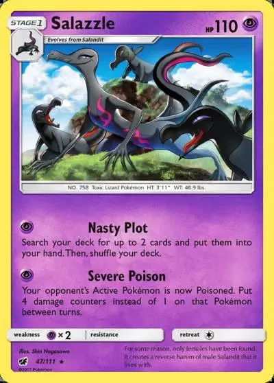 Salazzle 47/111 Crimson Invasion Pokemon card
