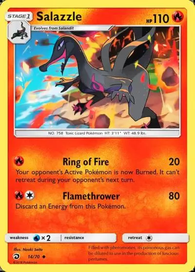 Salazzle 14/70 Dragon Majesty Pokemon card