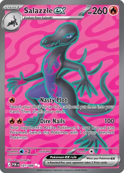 Salazzle ex 101/88 Perfect Order Pokemon card
