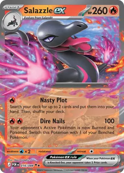 Salazzle ex 16/88 Perfect Order Pokemon card
