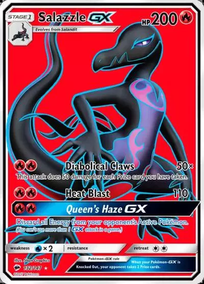 Salazzle-GX 132/147 Burning Shadows Pokemon card