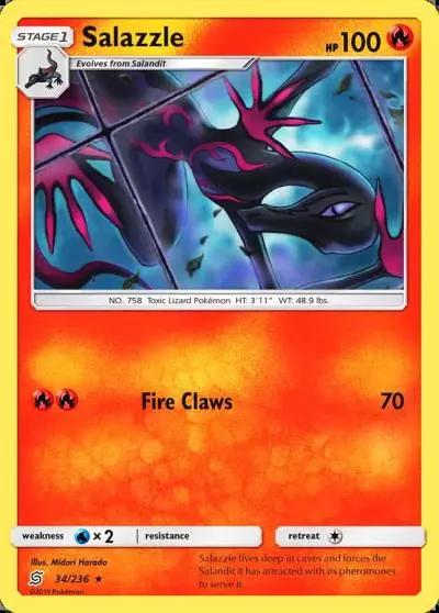 Salazzle 34/236 Unified Minds Pokemon card