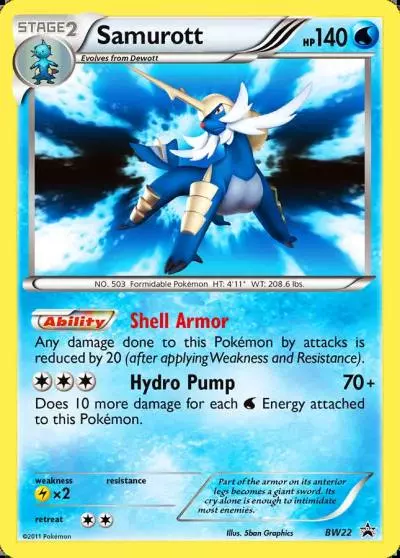 Samurott BW22/101 BW Black Star Promos Pokemon card