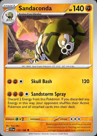Sandaconda 120/198 Scarlet & Violet Pokemon card