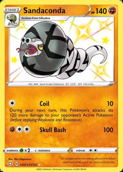 Sandaconda SV071/122 Shining Fates Shiny Vault Pokemon card