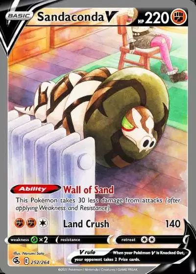 Sandaconda V 252/264 Fusion Strike Pokemon card