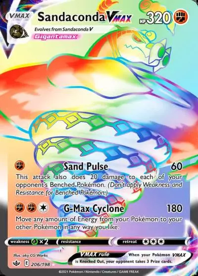 Sandaconda VMAX 206/198 Chilling Reign Pokemon card
