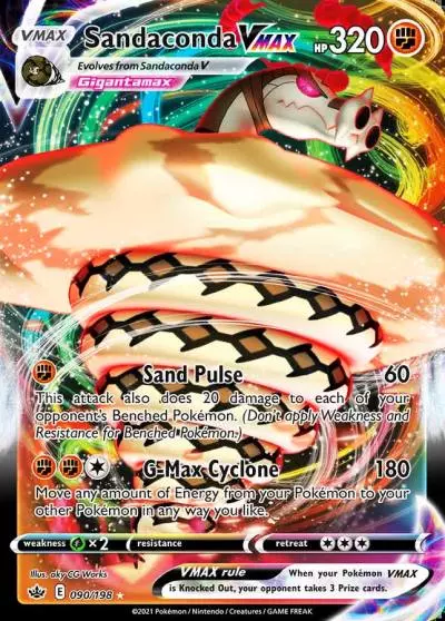 Sandaconda VMAX 90/198 Chilling Reign Pokemon card