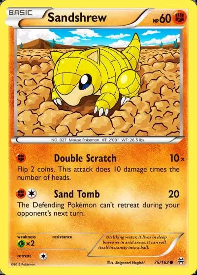 Sandshrew 75/162 BREAKthrough Pokemon card