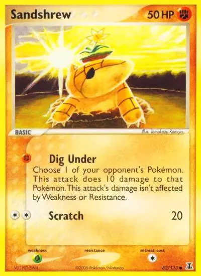 Sandshrew 82/113 Delta Species Pokemon card