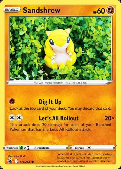 Sandshrew 131/264 Fusion Strike Pokemon card
