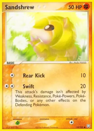 Sandshrew 74/109 Team Rocket Returns Pokemon card