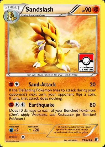 Sandslash 79/149 Boundaries Crossed Pokemon card