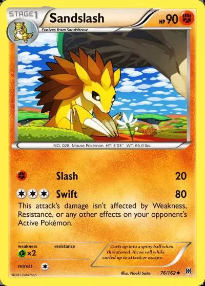 Sandslash 76/162 BREAKthrough Pokemon card