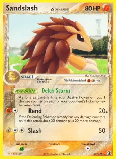 Sandslash δ 27/113 Delta Species Pokemon card