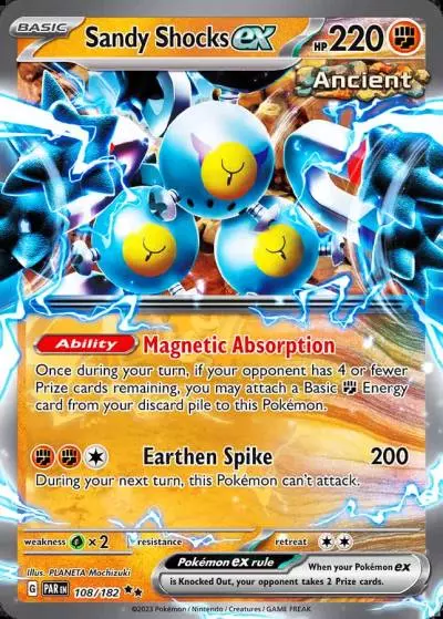 Sandy Shocks ex 108/182 Paradox Rift Pokemon card
