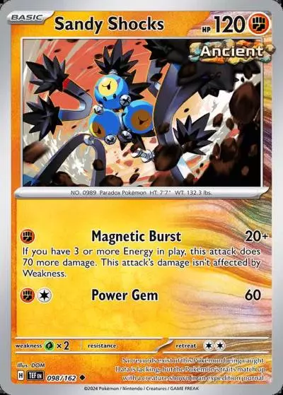 Sandy Shocks 98/162 Temporal Forces Pokemon card