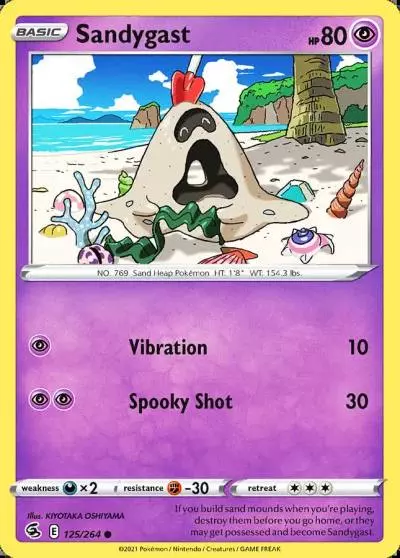 Sandygast 125/264 Fusion Strike Pokemon card