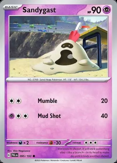 Sandygast 95/193 Paldea Evolved Pokemon card