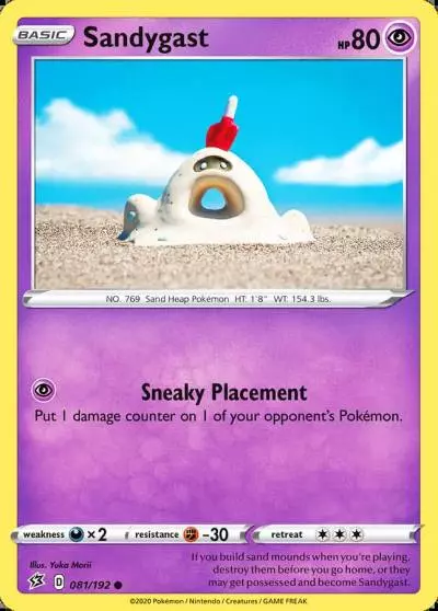 Sandygast 81/192 Rebel Clash Pokemon card