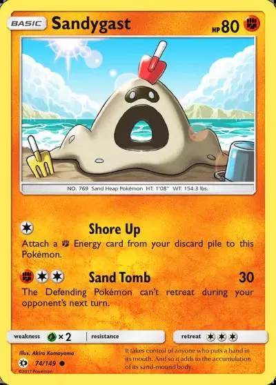 Sandygast 74/149 Sun & Moon Pokemon card