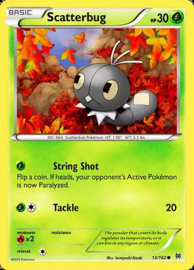 Scatterbug 13/162 BREAKthrough Pokemon card