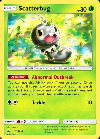 Scatterbug 5/131 Forbidden Light Pokemon card