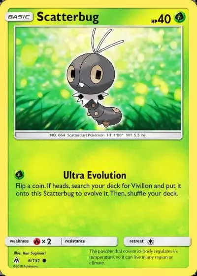 Scatterbug 6/131 Forbidden Light Pokemon card