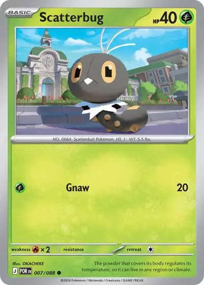 Scatterbug 7/88 Perfect Order Pokemon card