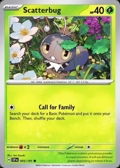 Scatterbug 5/191 Surging Sparks Pokemon card