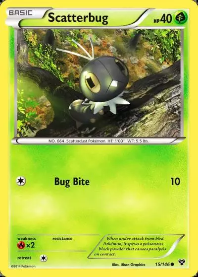 Scatterbug 15/146 XY Pokemon card