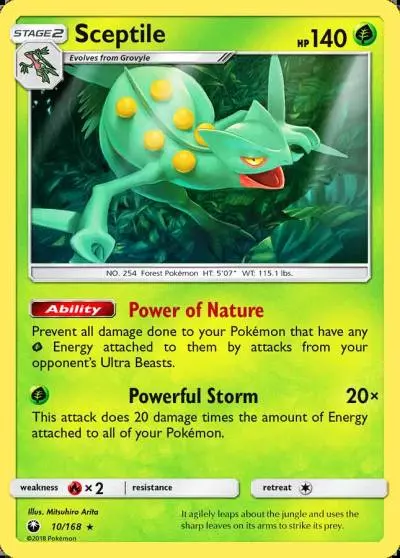 Sceptile 10/168 Celestial Storm Pokemon card